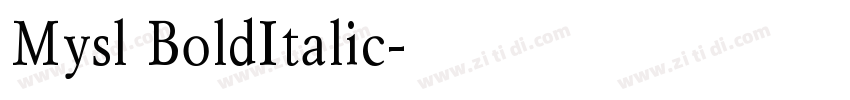 Mysl BoldItalic字体转换